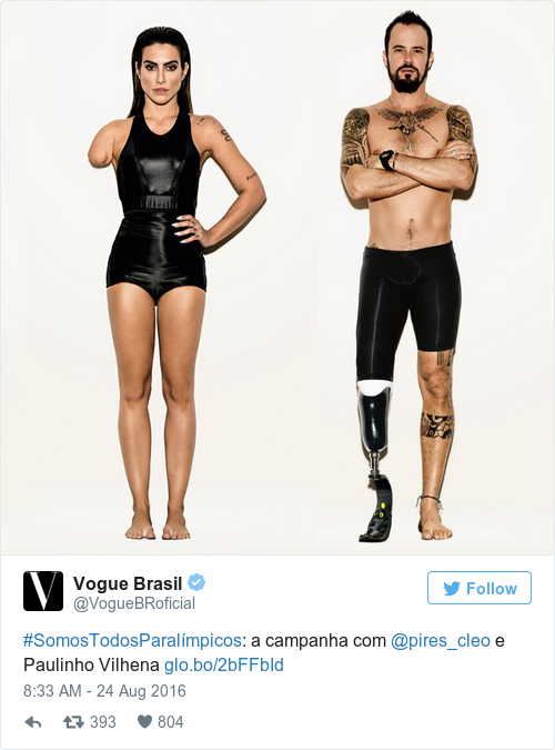 Tweet by @Vogue Brasil